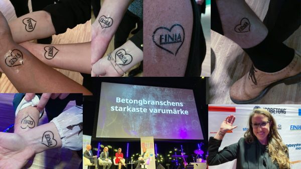 Finja blev utsett till Årets Starkaste Varumärke på Betonggalan 2022 i Stockholm.